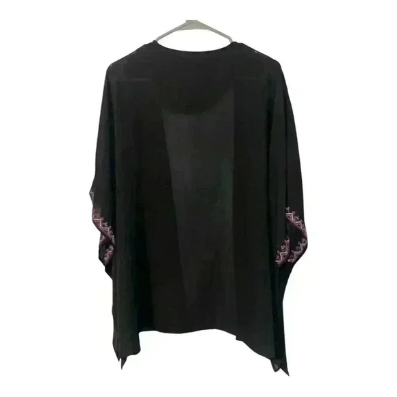 Anthropologie Sanctuary Black Embroidered Kimono, One Size - Picture 2 of 6